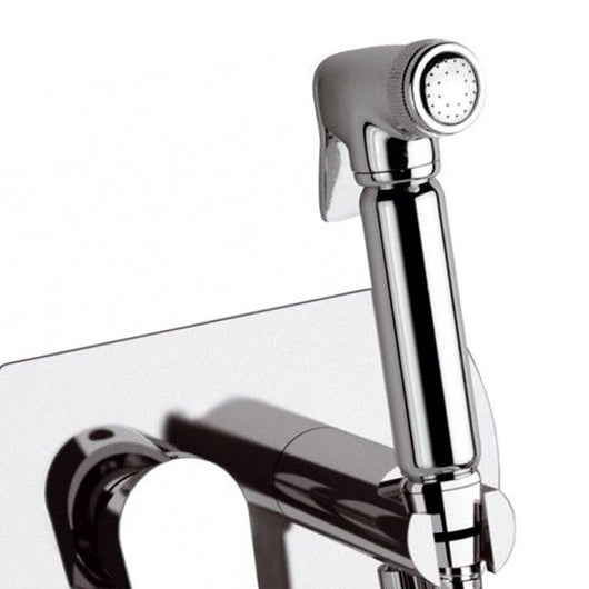 Miscelatore incasso per shut-off con doccetta shut-off, supporto doccia-presa acqua e flessibile doccia.