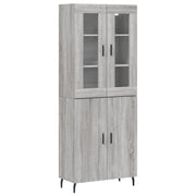 Credenza | Madia | Buffet da pranzo | Armadio da pranzo Grigio Sonoma 69,5x34x180 cm in Legno Multistrato