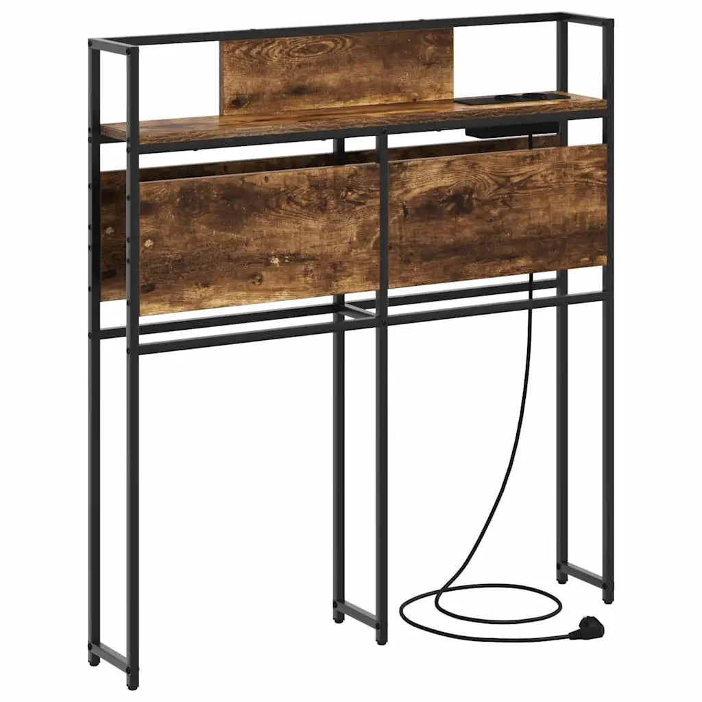 vidaXL Testata contenitore Rovere fumo 75 cm Legno multistrato