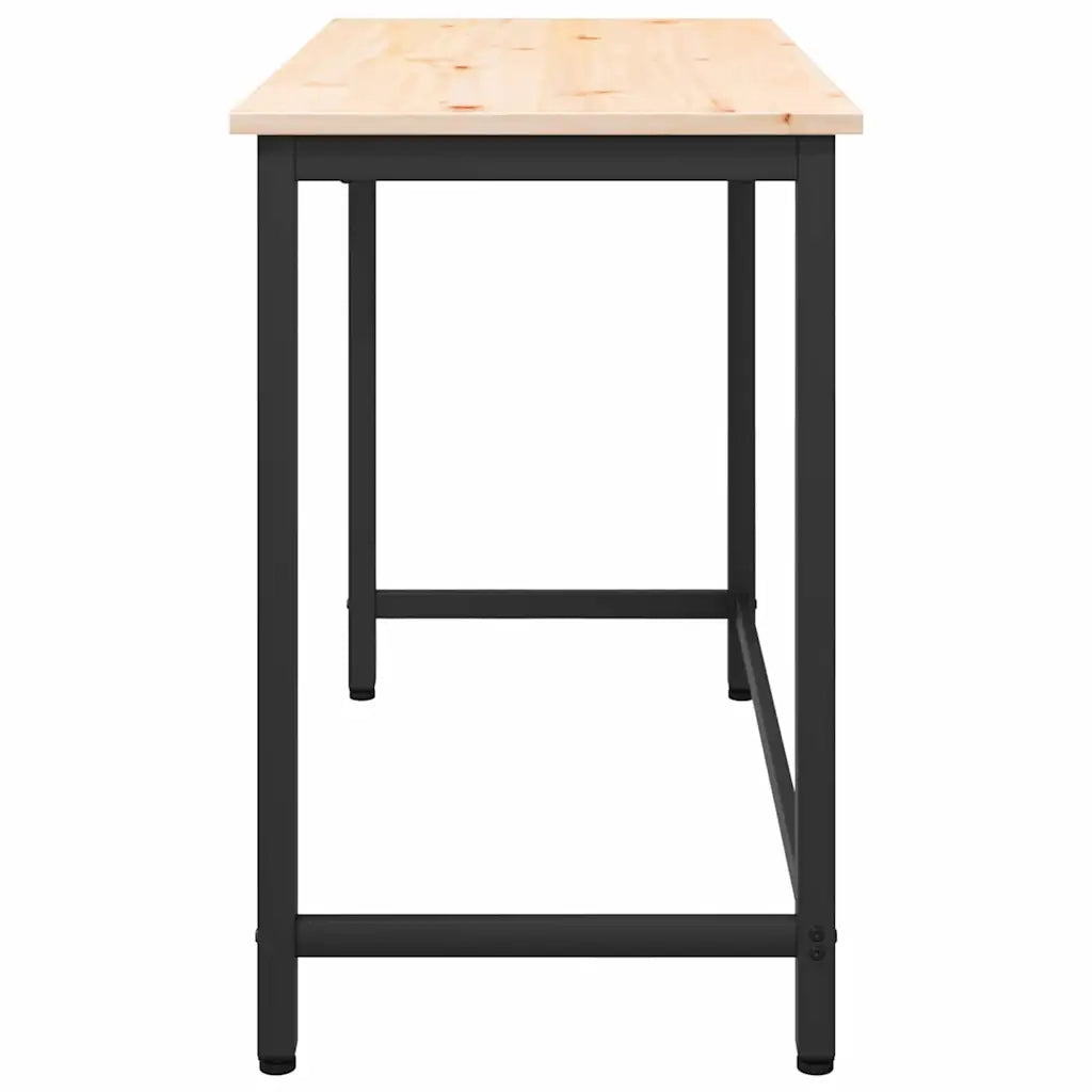 tavolo Naturale 100 x 50 x 77 cm Legno ingegnerizzato e acciaio 873792