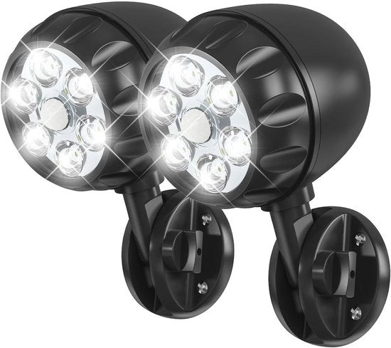 Faro LED per esterno, spot per esterno, illuminazione esterna con alta luminosità, proiettori per garage e giardino, lampade a movimento, lampade da parete, 2 pezzi