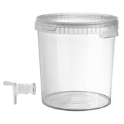 Contenitore di fermentazione KADAX da 33 litri, secchiello per vino, liquori e birra, con coperchio e rubinetto.