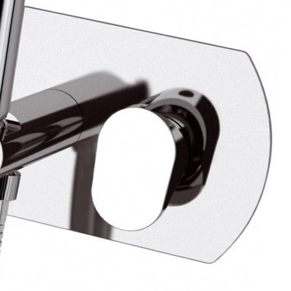 Miscelatore incasso per shut-off con doccetta shut-off, supporto doccia-presa acqua e flessibile doccia.