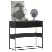 Tavolino Consolle Nero 90x35x80 cm in Legno Multistrato 849169
