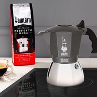 Bialetti Brikka Induction Moka Nero, Acciaio inossidabile