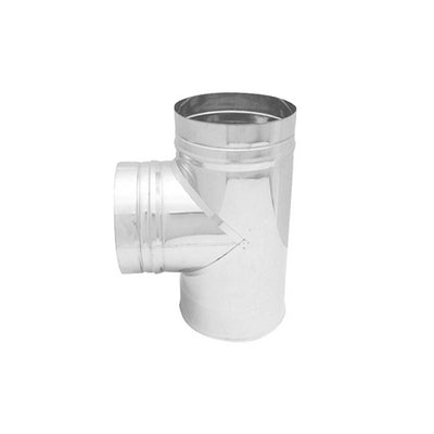 TEE IN ACCIAIO 316L A 90° PER CANNE FUMARIE Diam. 80