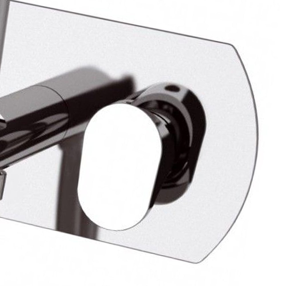 Miscelatore incasso per shut-off arrotondato con doccetta, supporto e flessibile doccia