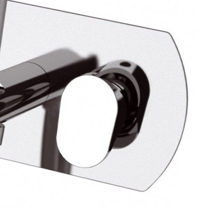 Miscelatore incasso per shut-off arrotondato con doccetta, supporto e flessibile doccia