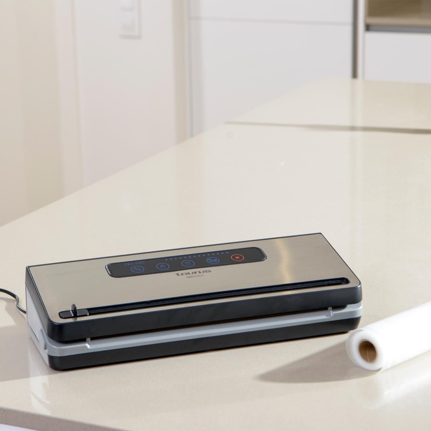 Taurus VAC 6000 macchina per sottovuoto Nero, Acciaio inox