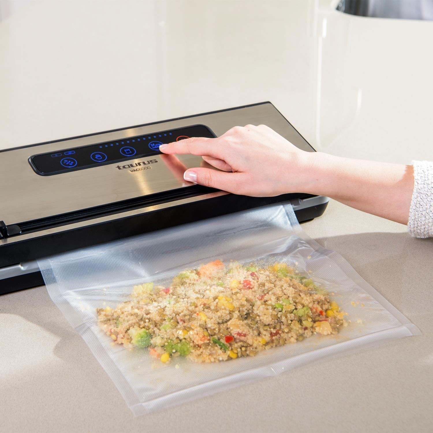 Taurus VAC 6000 macchina per sottovuoto Nero, Acciaio inox