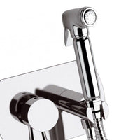 Miscelatore incasso per shut-off con doccetta shut-off, supporto doccia- presa acqua e flessibile doccia.