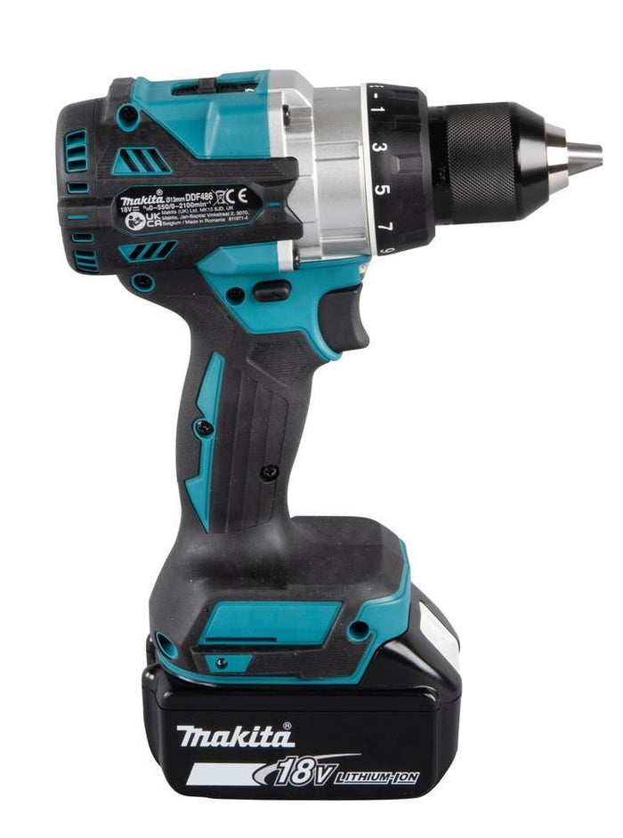Makita DDF486RTJ trapano 2100 Giri/min 2,6 kg Nero, Blu