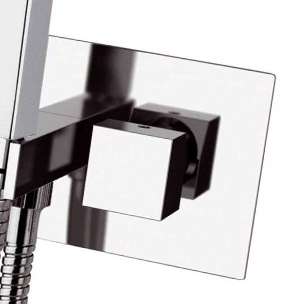 Miscelatore incasso per shut-off con doccetta shut-off, supporto doccia-presa acqua e flessibile.