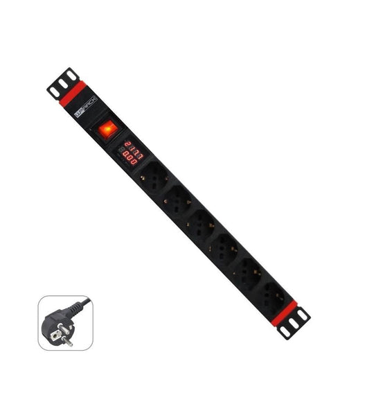 WP WPN-PDU-G03-06 unità di distribuzione dell'energia (PDU) 6 presa(e) AC 1U Nero