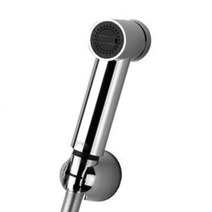 Set doccetta bidet eurolux con doccia a pulsante minimal, flessibile e supporto cromato