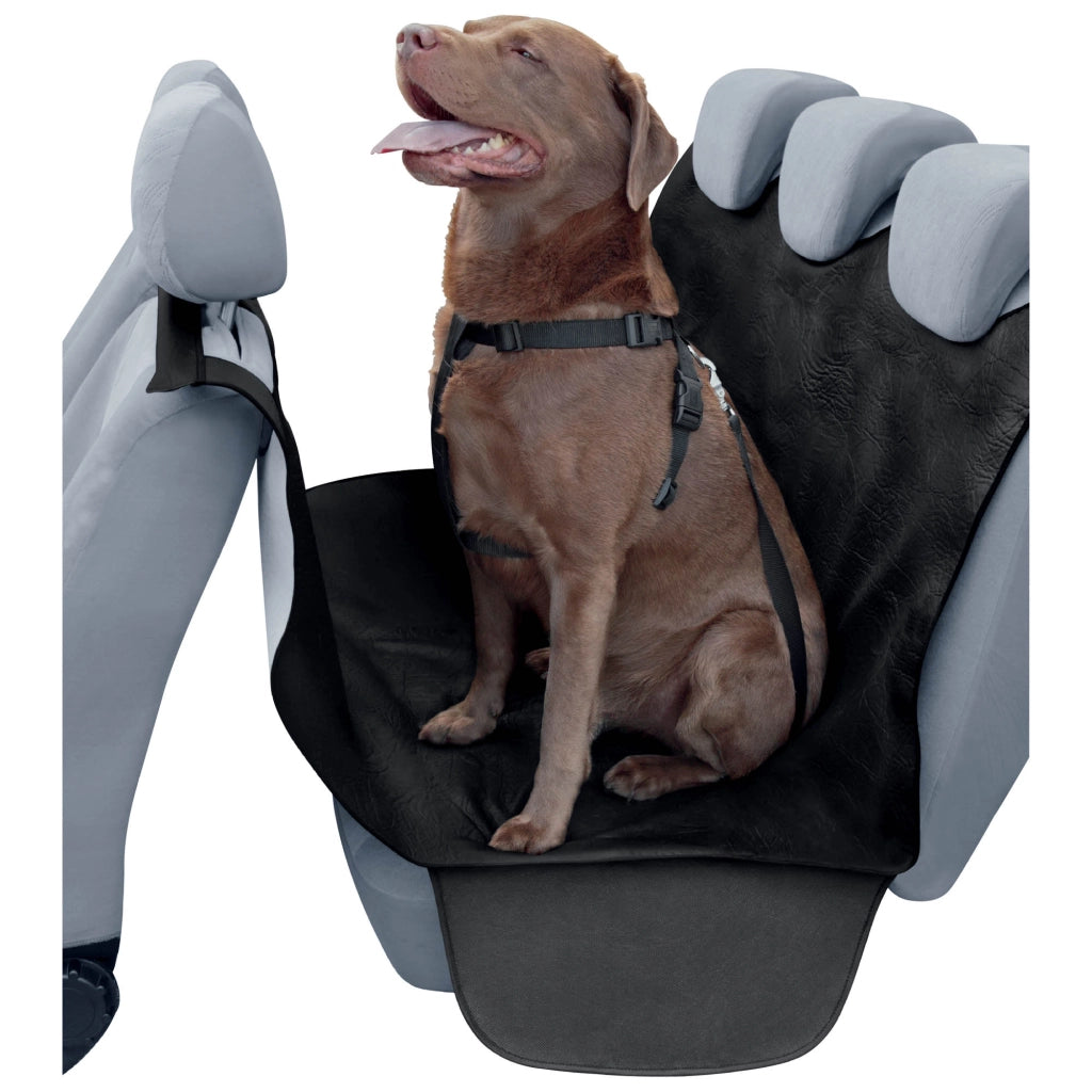 Coprisedile Posteriore Auto per Cani 127x160 cm in Similpelle Nero