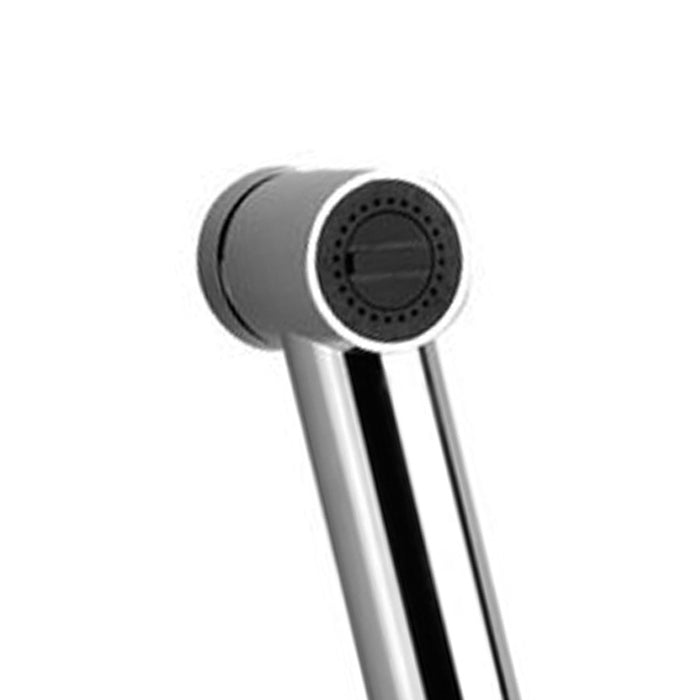 Set doccetta bidet eurolux con doccia a pulsante minimal, flessibile e supporto cromato