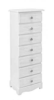 Cassettiera 7 Cassetti Legno Bianco Stile Classico da Interno - BLAINE
