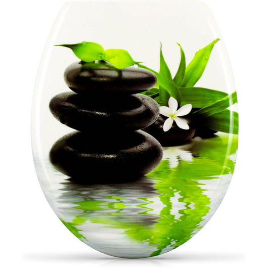 Sedile wc chiusura ammortizzata - motivo asian beauty - copriwat