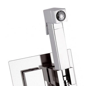 Miscelatore incasso per shut-off con doccetta shut-off , supporto doccia-presa acqua e flessibile doccia.