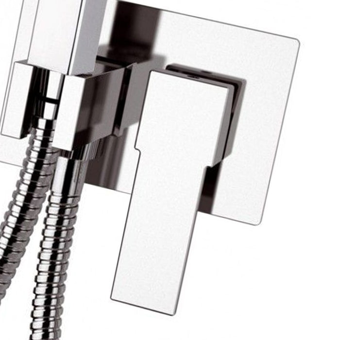 Miscelatore incasso per shut-off con doccetta shut-off , supporto doccia-presa acqua e flessibile doccia.