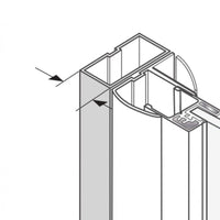 New plus - profilo aggiuntivo 2 cm lato a muro