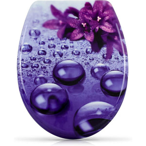 Sedile wc con chiusura ammortizzata, modello dream/florale, cope