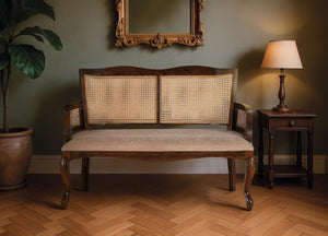 Panca divano a 2 posti in legno di acacia