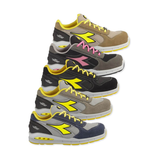 Run Net Airbox Low S1P SRC Scarpe Antinfortunistica Uomo/Donna Pelle Scamosciata | DIADORA UTILITY Nero/41