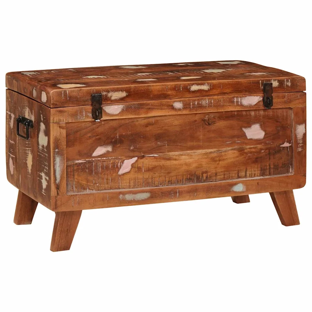 vidaXL Scatola di Stoccaggio 70 x 35 x 40 cm legno massello di riciclo