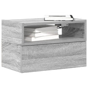 Comodini a Muro 2 pz Grigio Sonoma 45x26x28,5 cm 858607