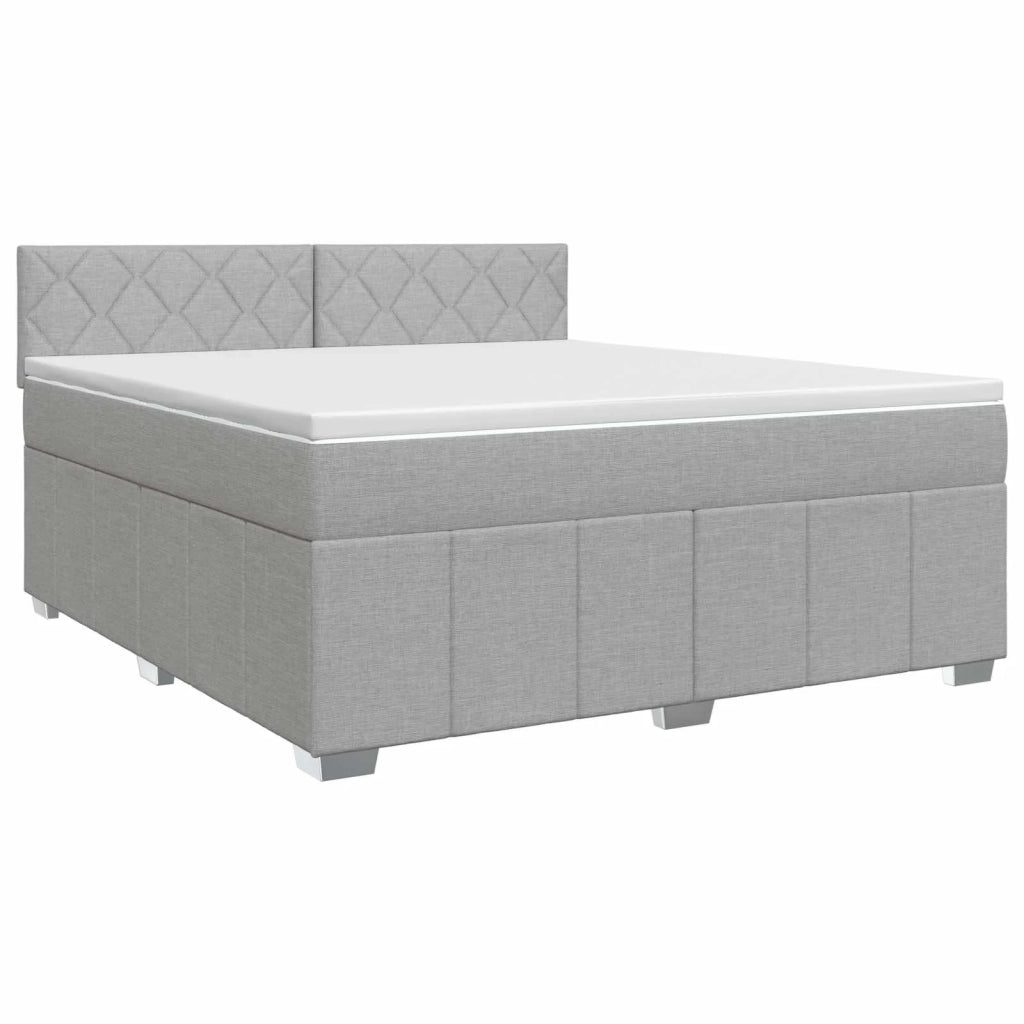 Letto box spring con materasso Grigio Chiaro 160 x 200 cm 3451255