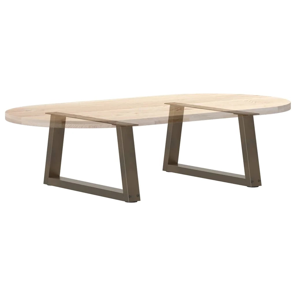 Set di 2 gambe per tavolino a forma di V 50 x 30 cm funzionali ed esteticamente gradevoli design moderno in acciaio naturale 02_0056827