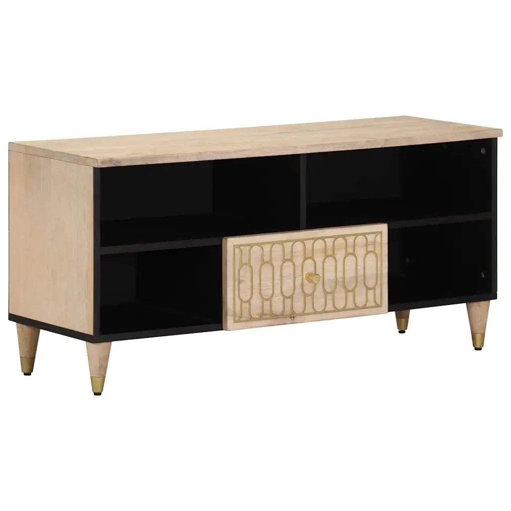 Mobile Porta TV 100x33x46 cm in Legno Massello di Mango 358264