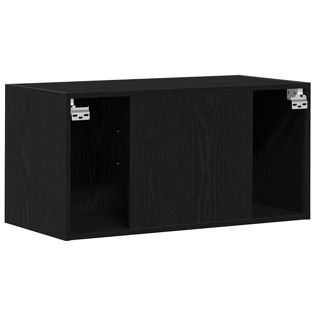 Armadietto a Muro Rovere Nero 80x39x40 cm in Truciolato 862012