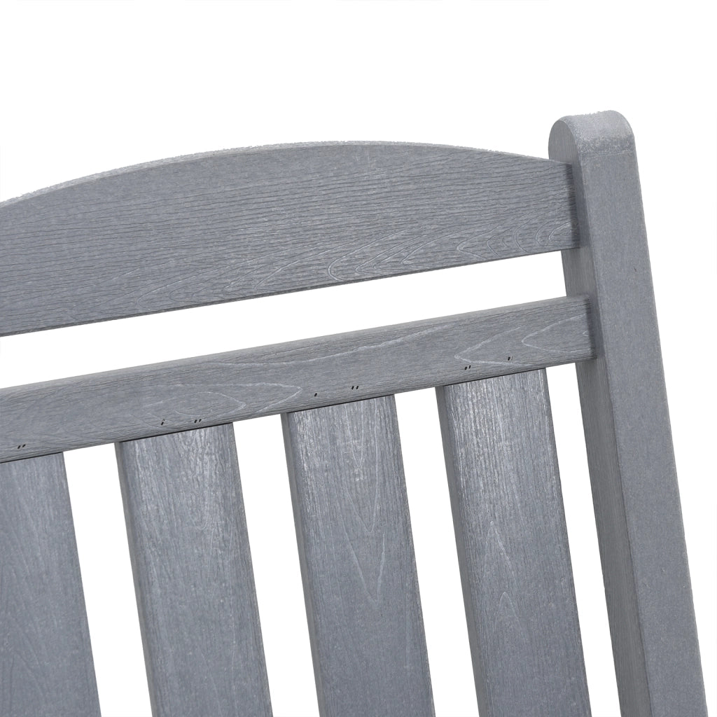 Sedia a Dondolo da Giardino Grigio Chiaro 70x92x108 cm HDPE
