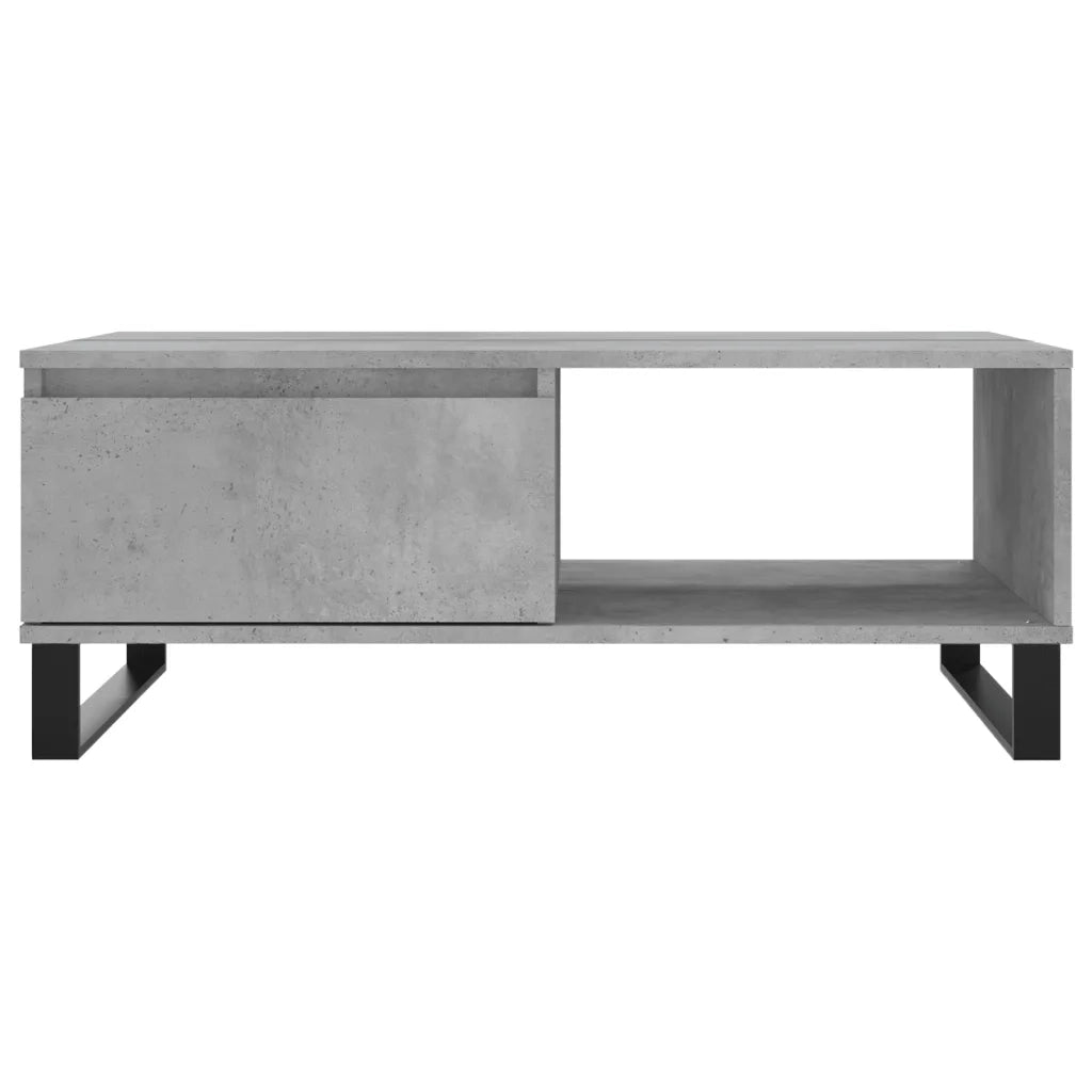 Tavolino da salotto | Tavolino da caff¨¨ | Tavolino da Soggiorno Grigio Cemento 90x60x35cm Legno Multistrato