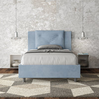 Letto Singolo 80x210 cm con Rete Appia Azzurro