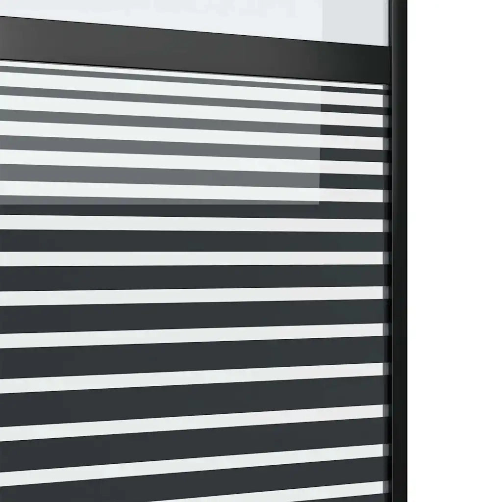 Porta in vetro Rigato Nero 90 x 2 x 205 cm Alluminio