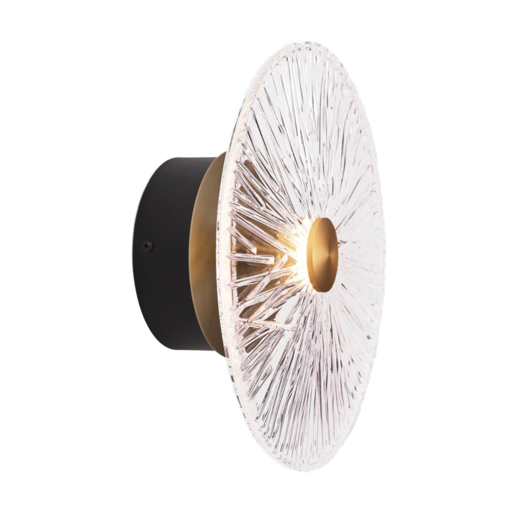 Applique tonda vetro trasparente oro Allure LED 5W Maxlight
