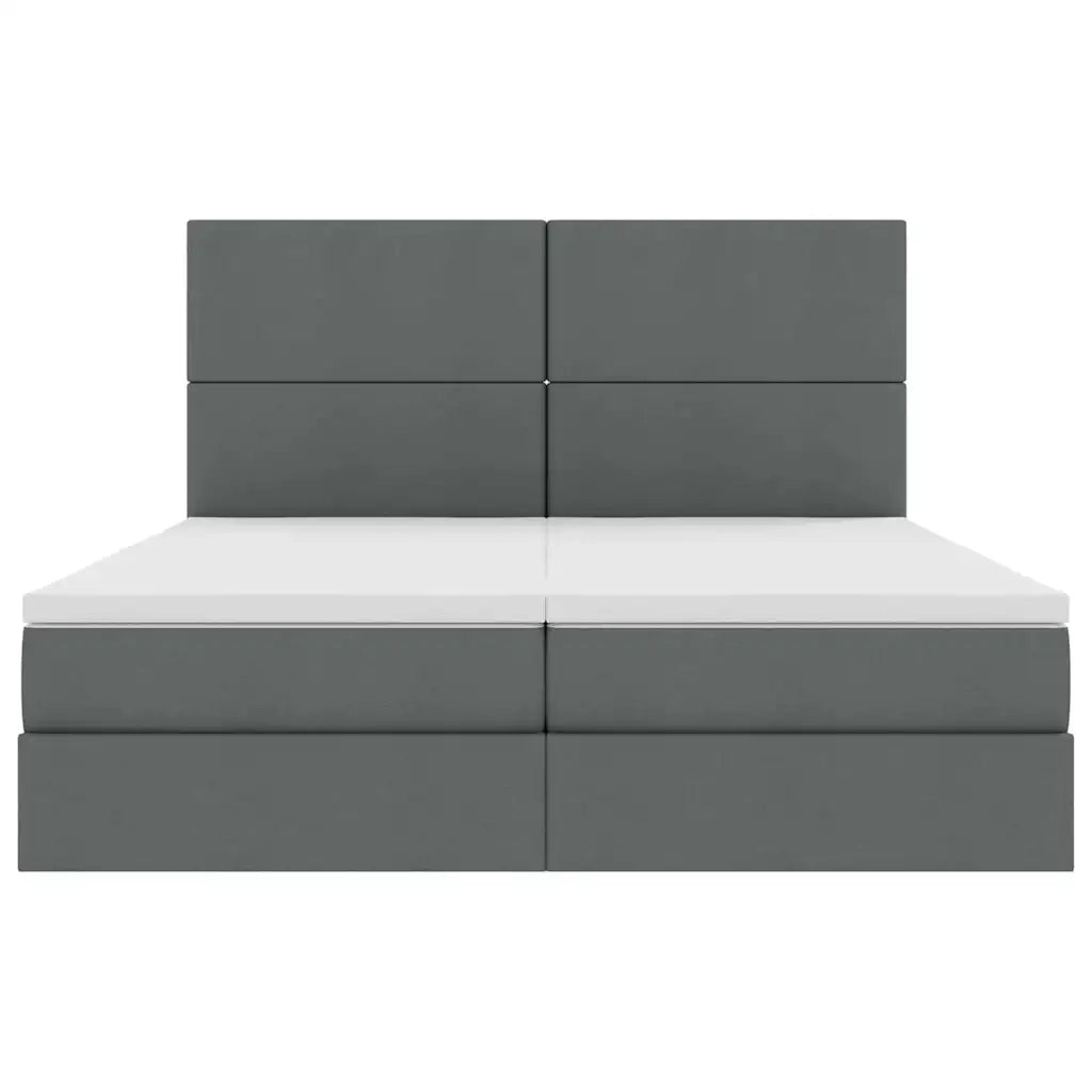 Letto con Contenitore Grigio Scuro 180 x 200 cm Tessuto