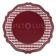 SET 2 SOTTIPIATTI ROSSO  IN CRISTALLO ACRILICO