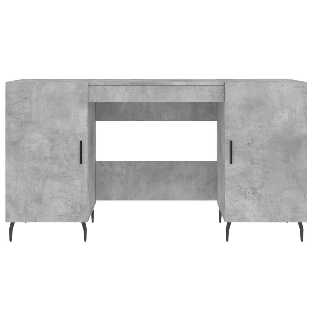 Scrivania tavolo postazione di lavoro mobile per computer studio 140 x 50 x 75 cm legno ingegnerizzato grigio 02_0023843