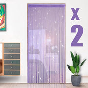 Tende per finestra - Tende per porte - 100 x 200 cm - Blu - 2 pezzi