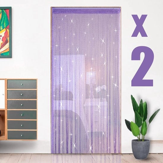 Tende per finestra - Tende per porte - 100 x 200 cm - Blu - 2 pezzi
