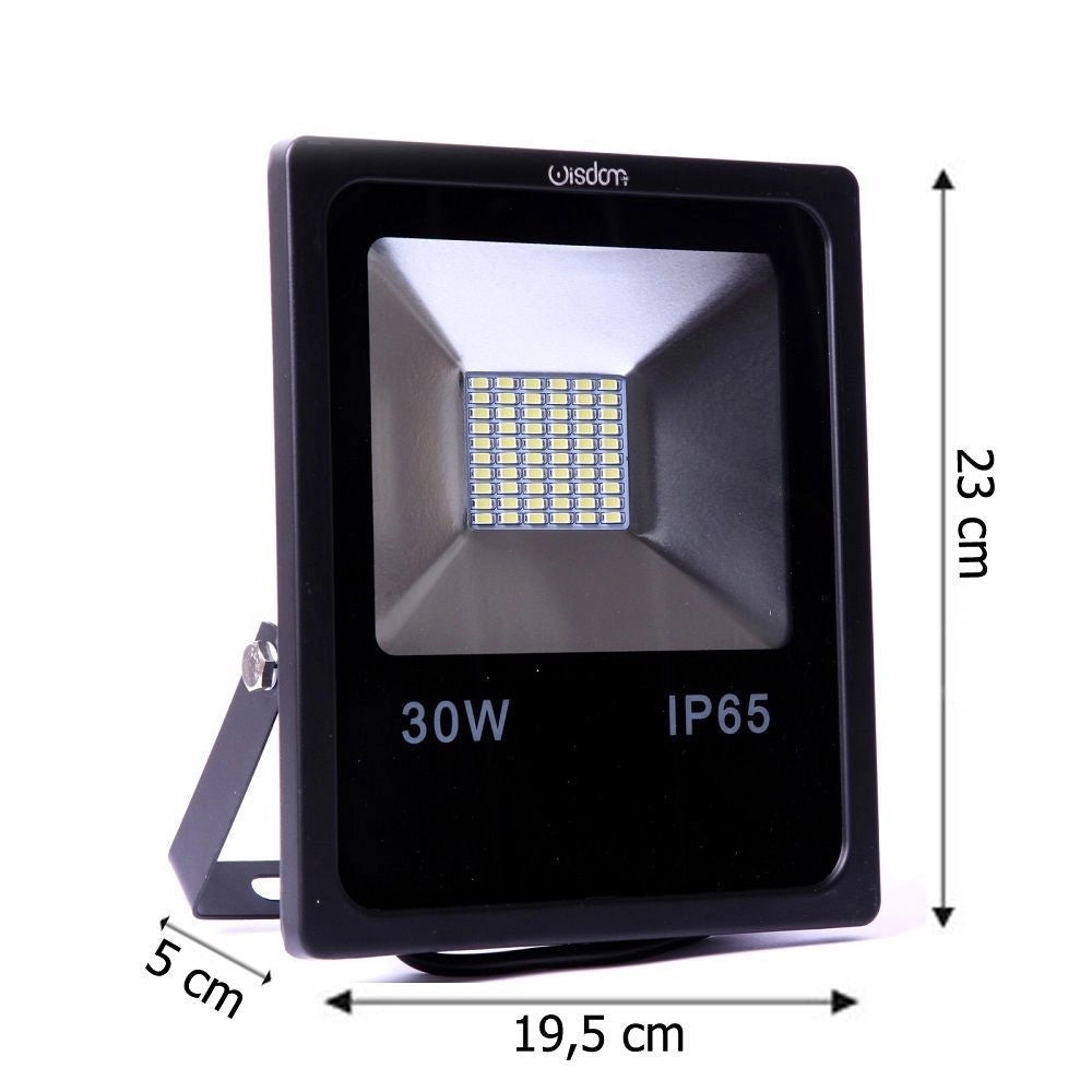 Trade Shop - Faro Professionale A Led 5730 Per Esterno Ip65 Wisdom 30w 2 Effettivi - -bianco Caldo      -