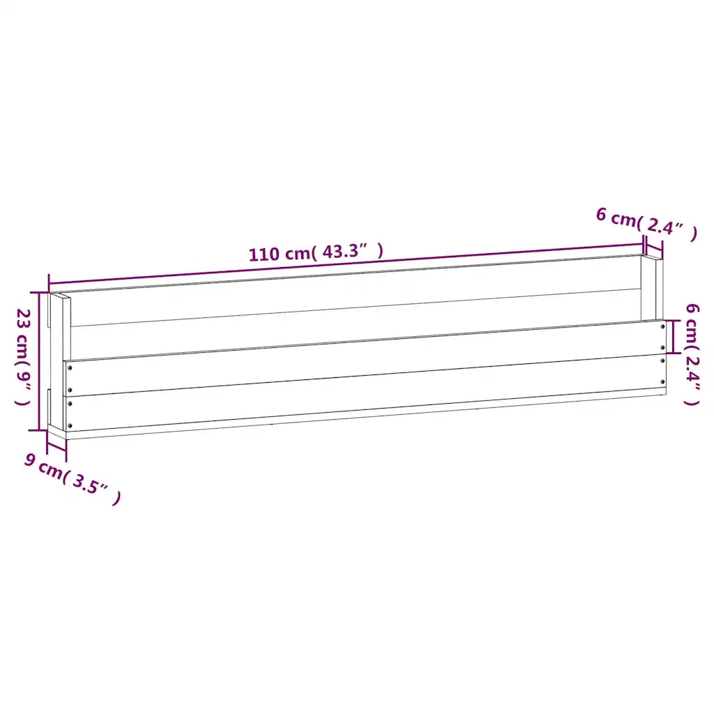 Scarpiere a Parete 2 pz 110x9x23 cm Legno Massello di Pino