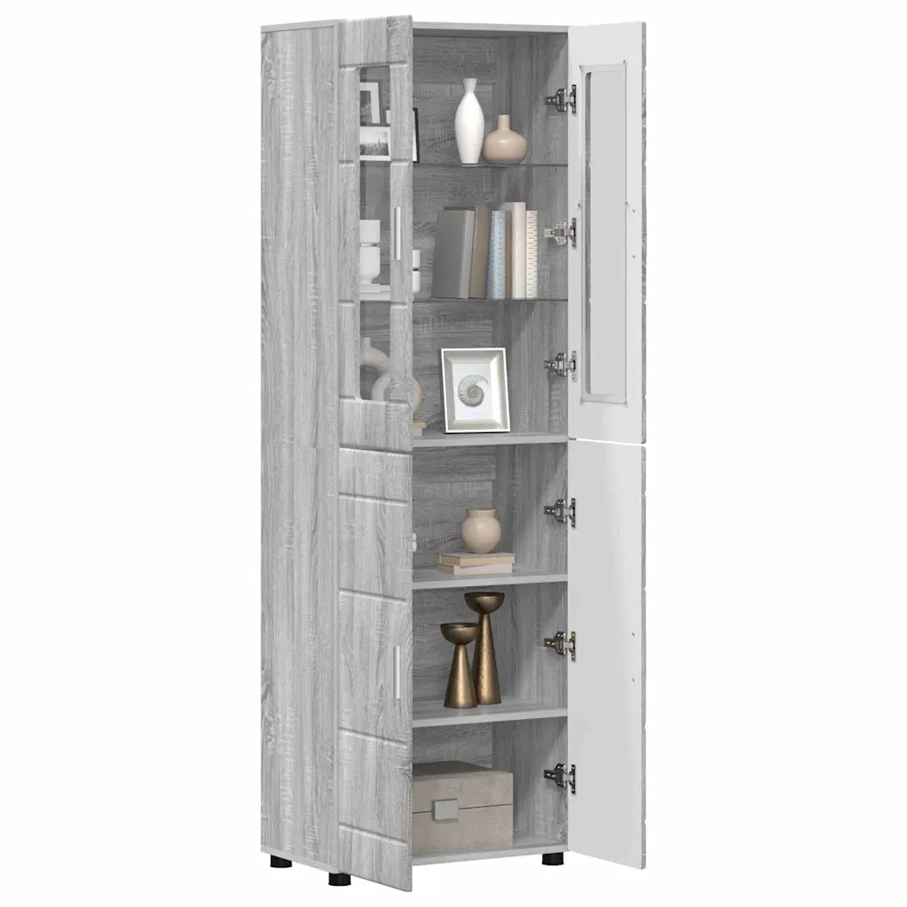 Credenza con lo scaffale FLORIN Grigio Sonoma 60 x 35 x 182 cm 3397920