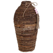Vaso in foglia di banano naturale marrone, D25x47,5h cm