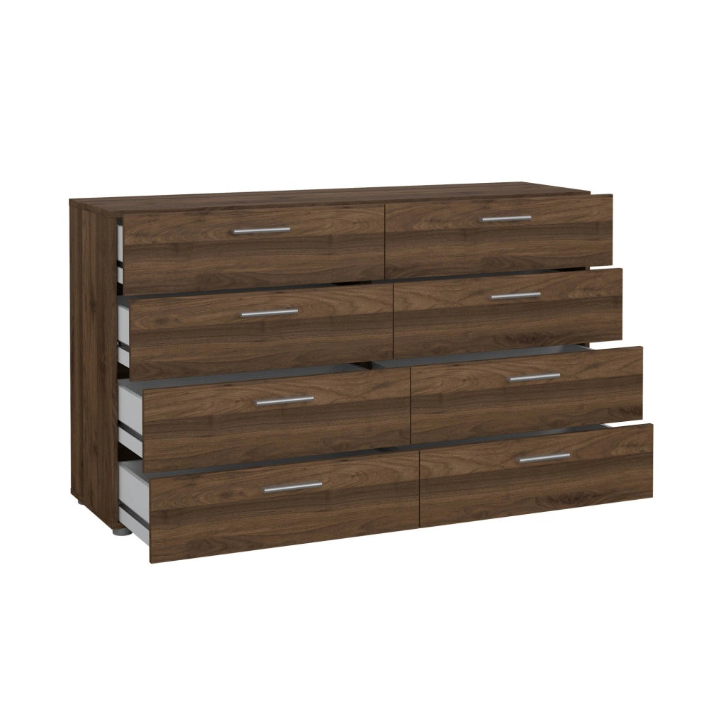 Credenza Phethai, Buffet da soggiorno, Madia da salotto, Dispensa da cucina, 140x40 h82 cm, Noce